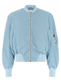 The Attico Anja Bomber Jacket Blue