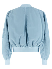 The Attico Anja Bomber Jacket Blue