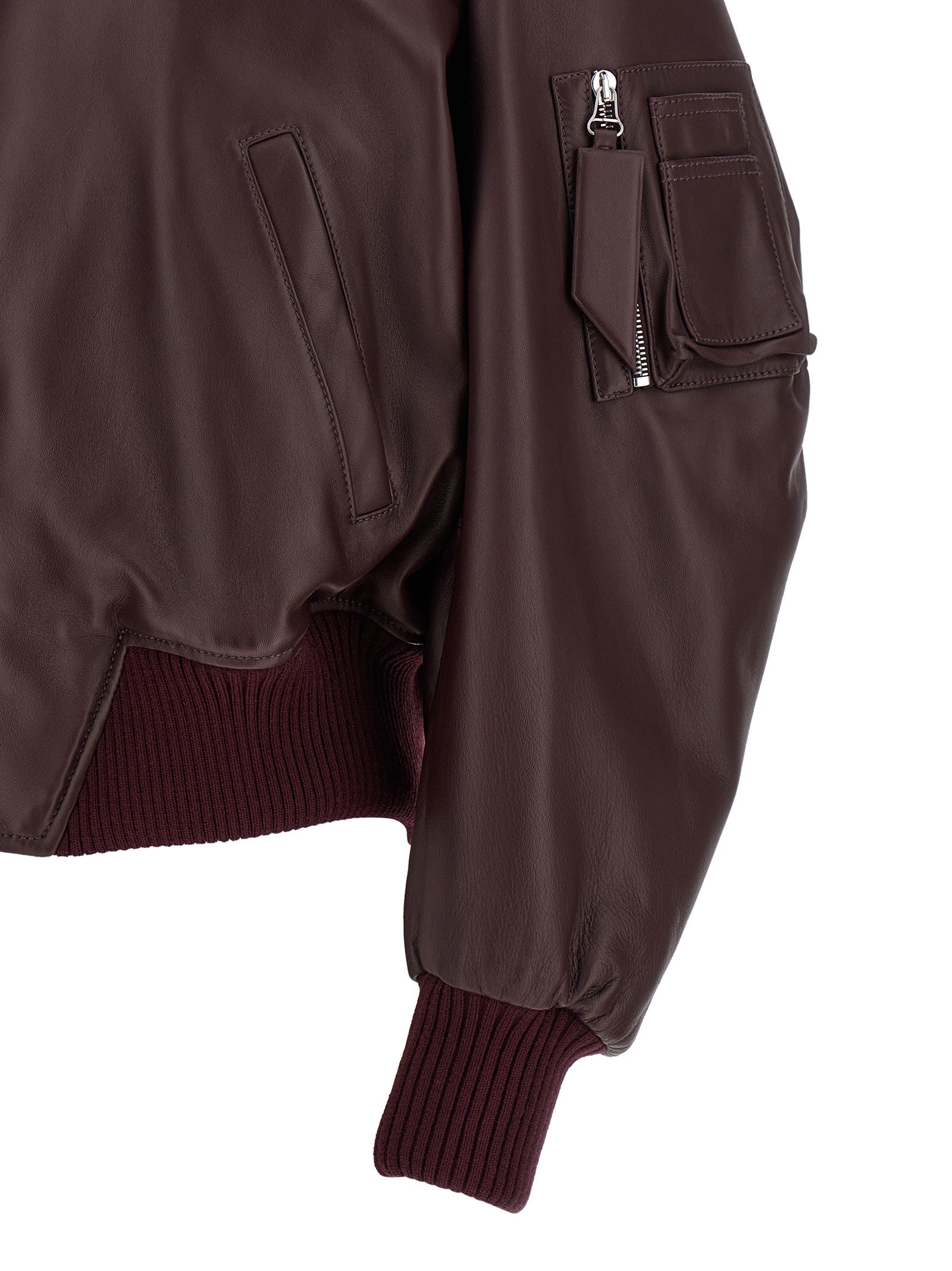 The Attico Anja Bomber Jacket Red