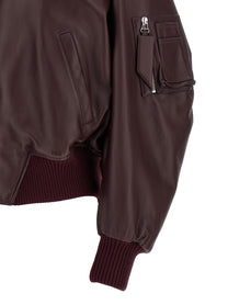 The Attico Anja Bomber Jacket Red