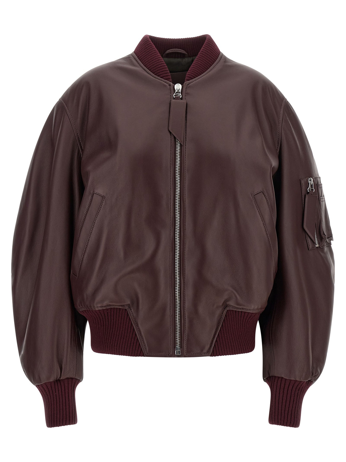 The Attico Anja Bomber Jacket Red