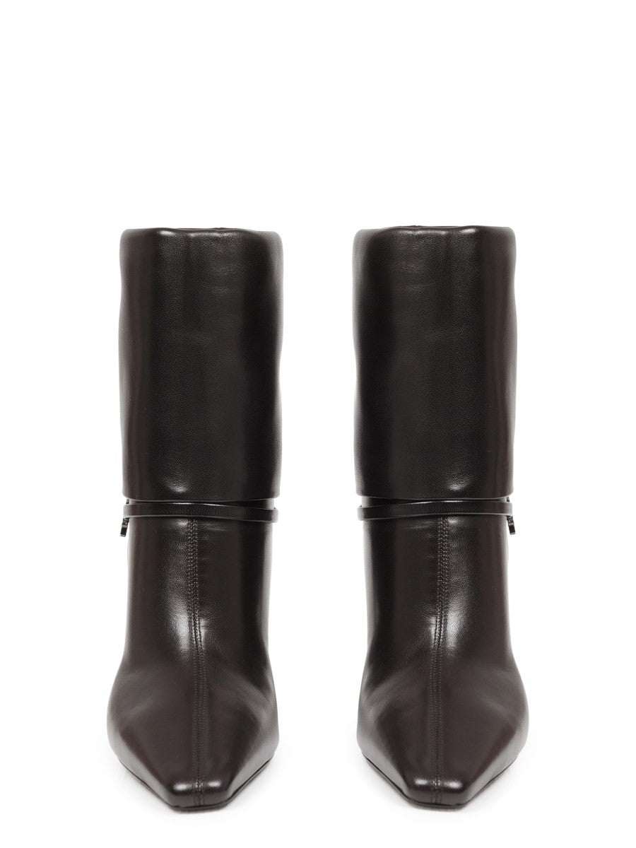 Saint Laurent Women's Ankle Boot Niki Brown, view 3