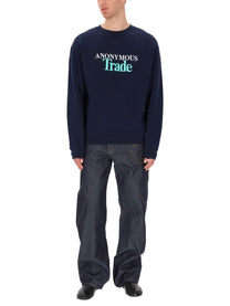 JW Anderson Men's Anonymous Trade Sweatshirt Blue