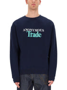 JW Anderson Men's Anonymous Trade Sweatshirt Blue, view 4