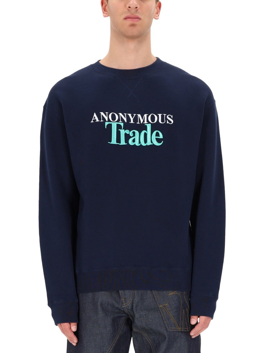 JW Anderson Men's Anonymous Trade Sweatshirt Blue