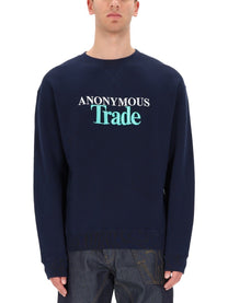 JW Anderson Men's Anonymous Trade Sweatshirt Blue