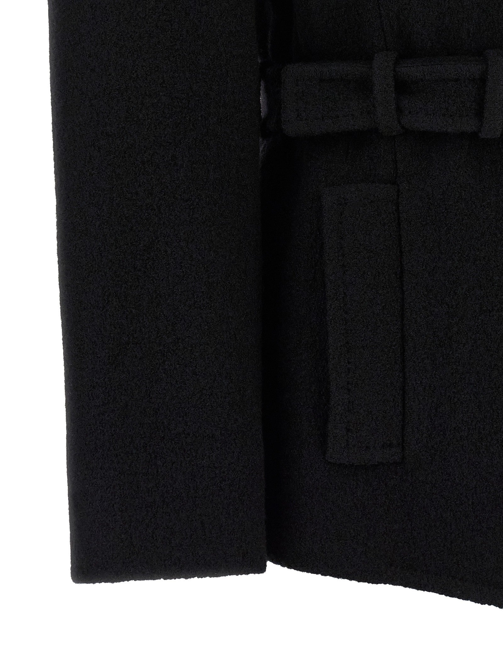 Balmain Anthem Belted Caban Black