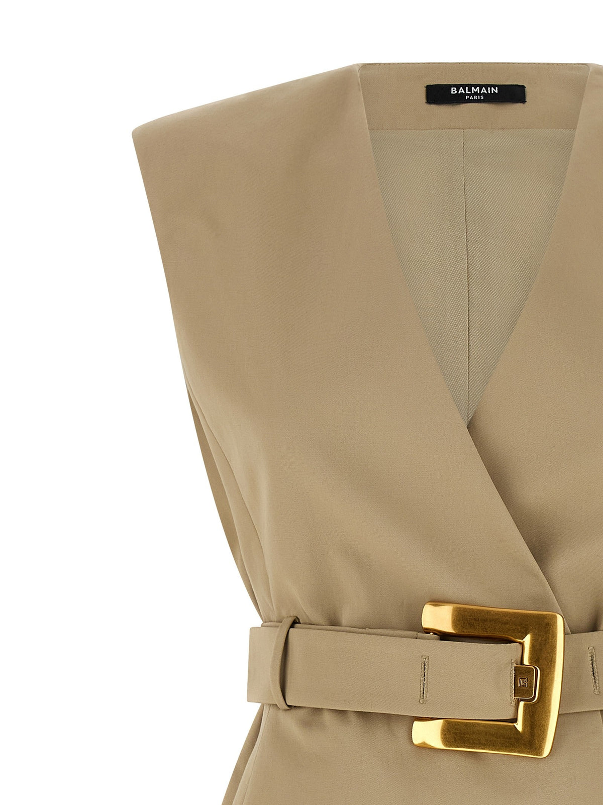Balmain Anthem Dress Beige, view 3