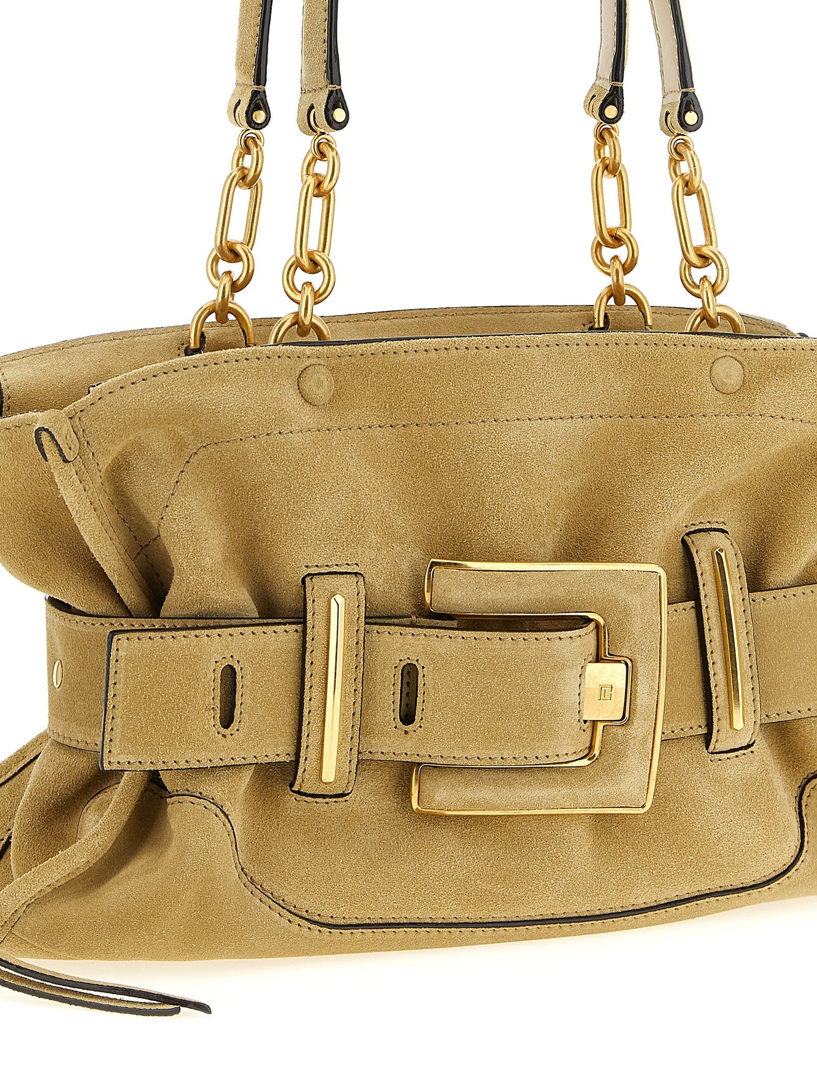 Balmain Anthem Shoulder Bag Beige