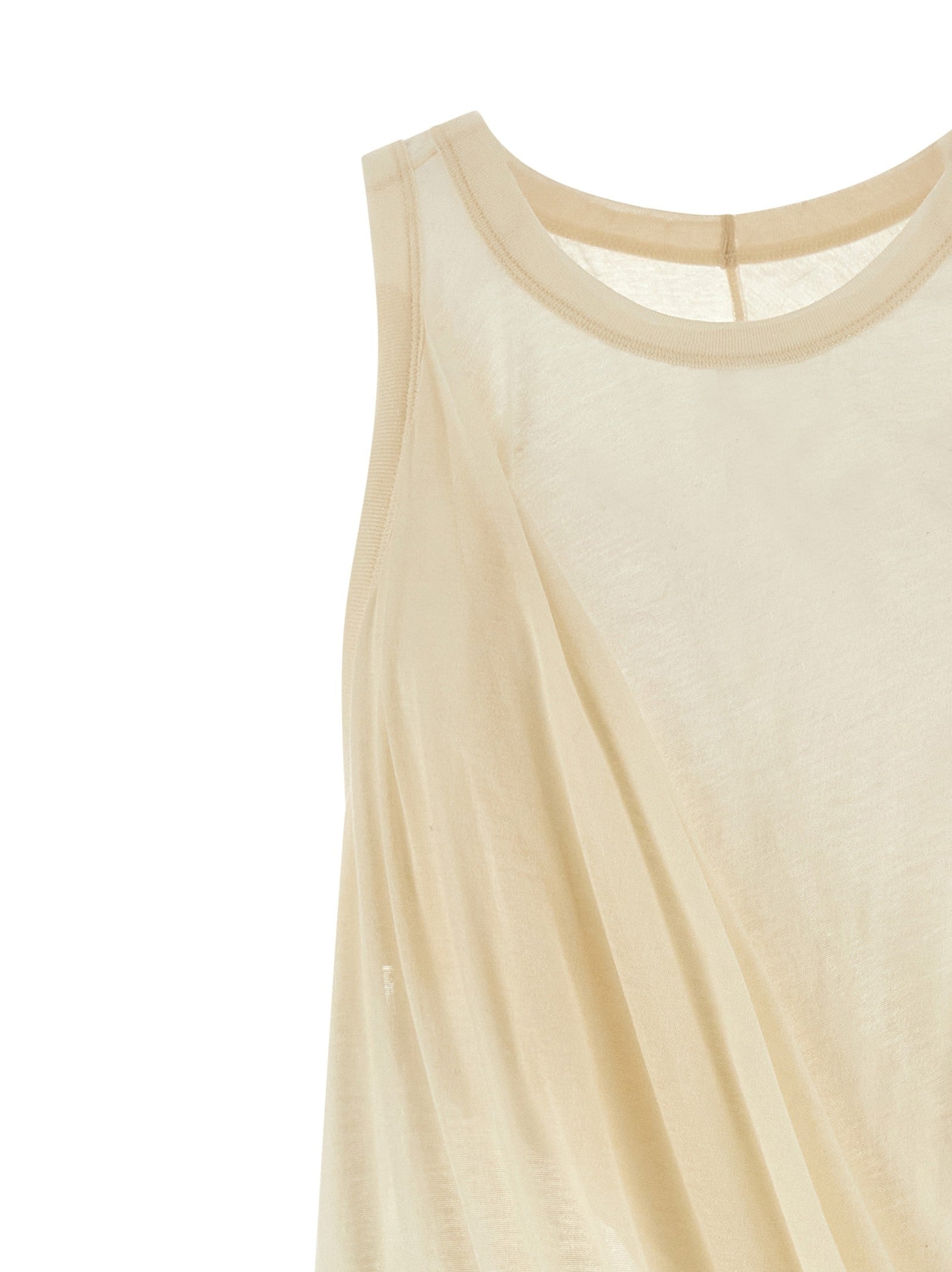 Rick Owens Anthem Tank Top Beige