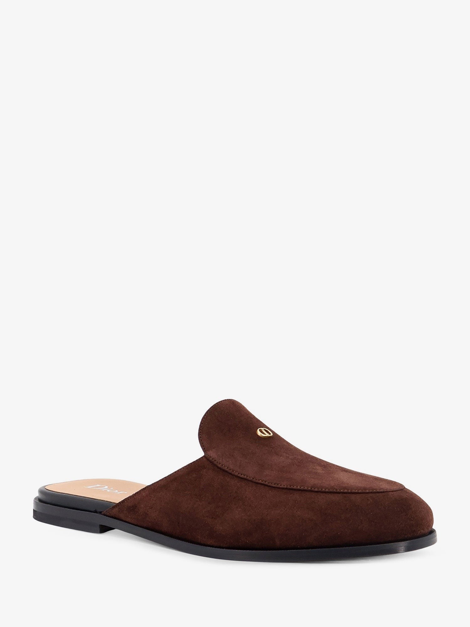 Dior Men's Antibes Suede Mules Sandals Brown