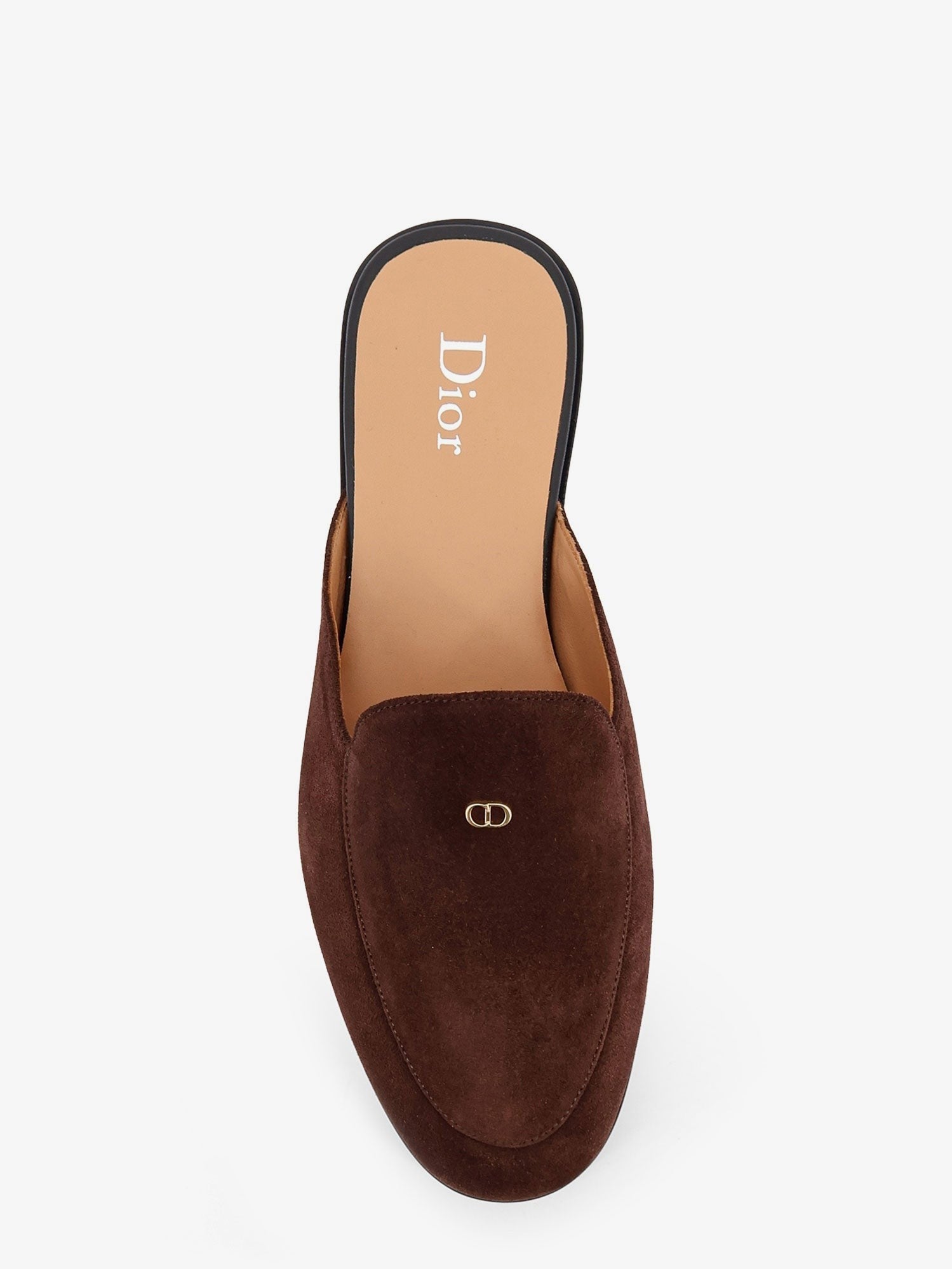 Dior Men's Antibes Suede Mules Sandals Brown