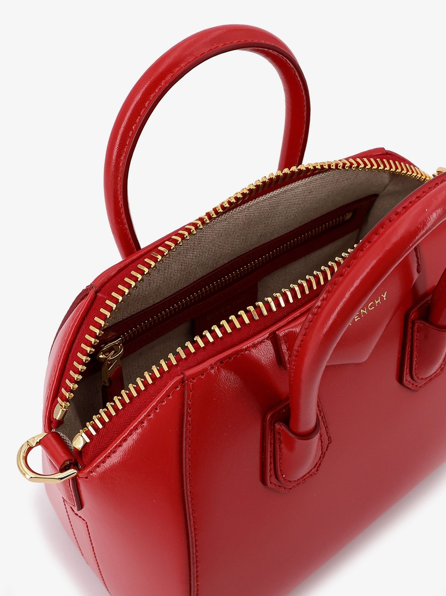 Givenchy Women's Antigona Mini Leather Crossbody Bag Red