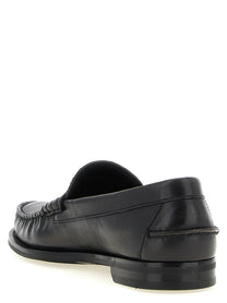 PRADA Antiqued Leather Loafers Black