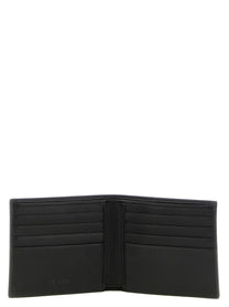 PRADA Antiqued Leather Wallet Black