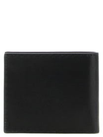PRADA Antiqued Leather Wallet Black