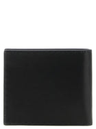 PRADA Antiqued Leather Wallet Black