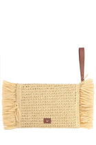 Anya Hindmarch Women's Oversize Raffia Clutch Bag Beige, view 2
