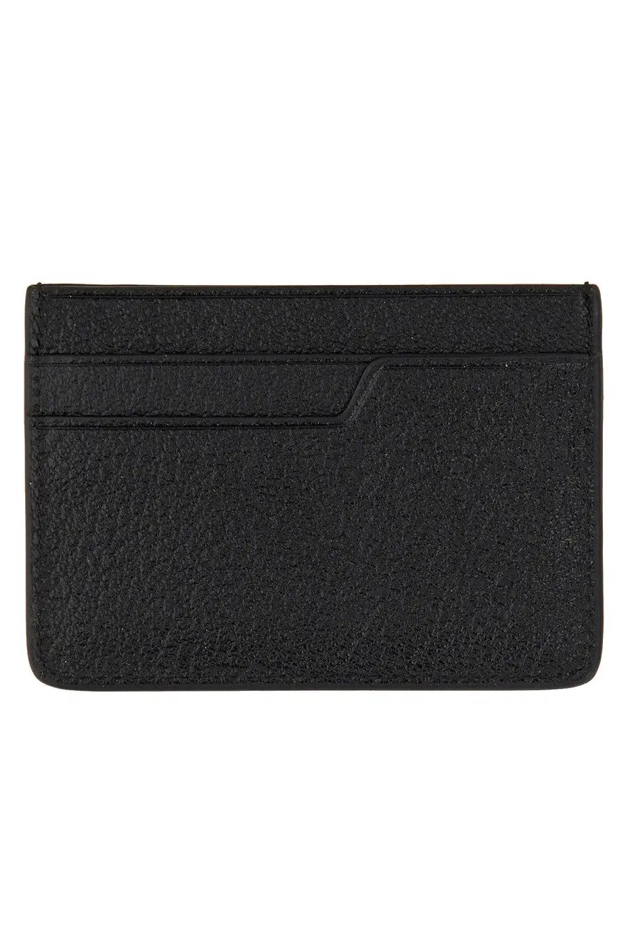Anya Hindmarch women’s portacarte eyes black textured card holder with subtle grainy finish and minimalist design