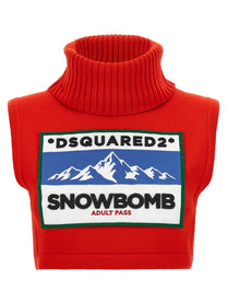 Dsquared2 Après Ski Cropped Vest Red