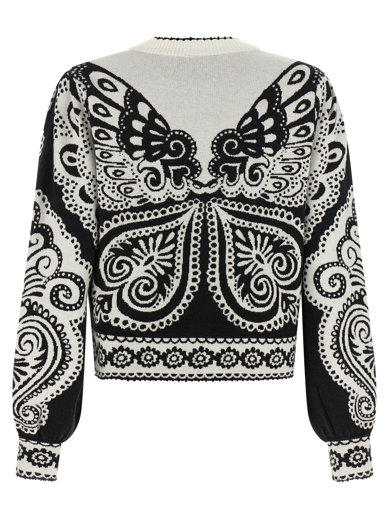 FARM Rio Arabesque Cardigan White