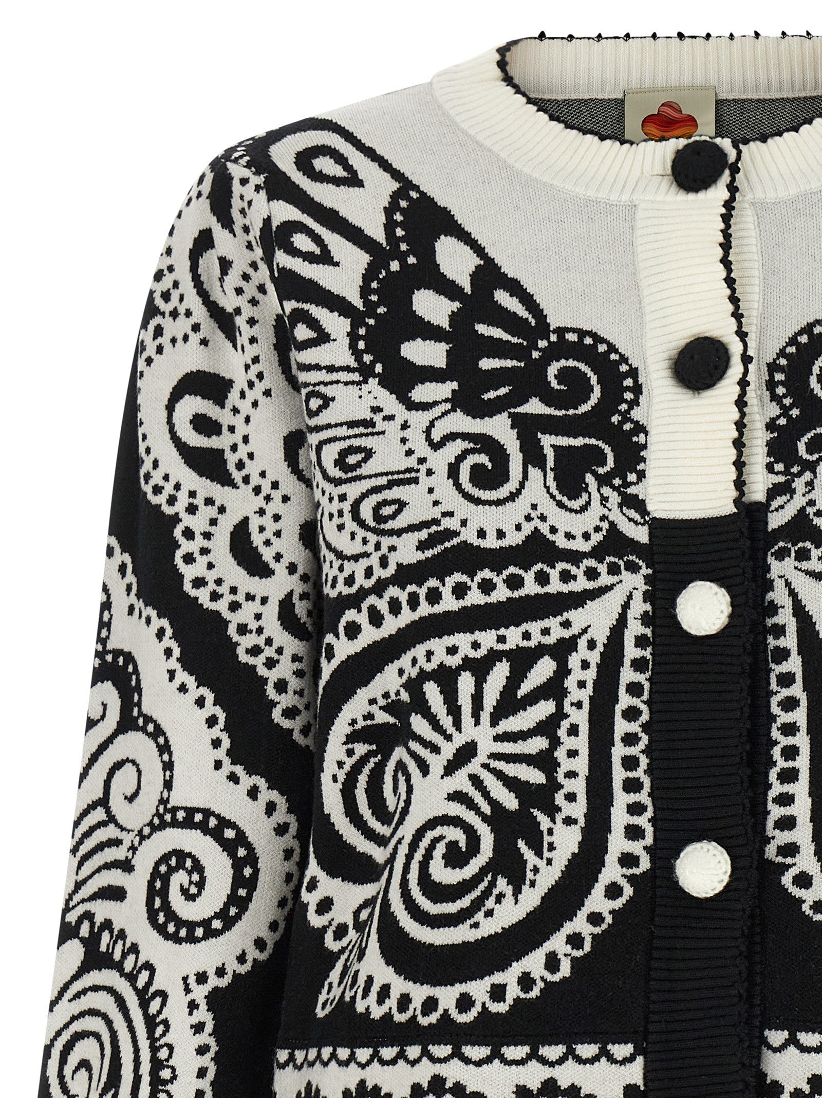 FARM Rio Arabesque Cardigan White
