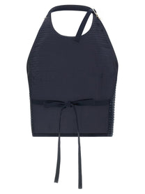 Pinko Arbaia Rhinestone Dyed Top Blue