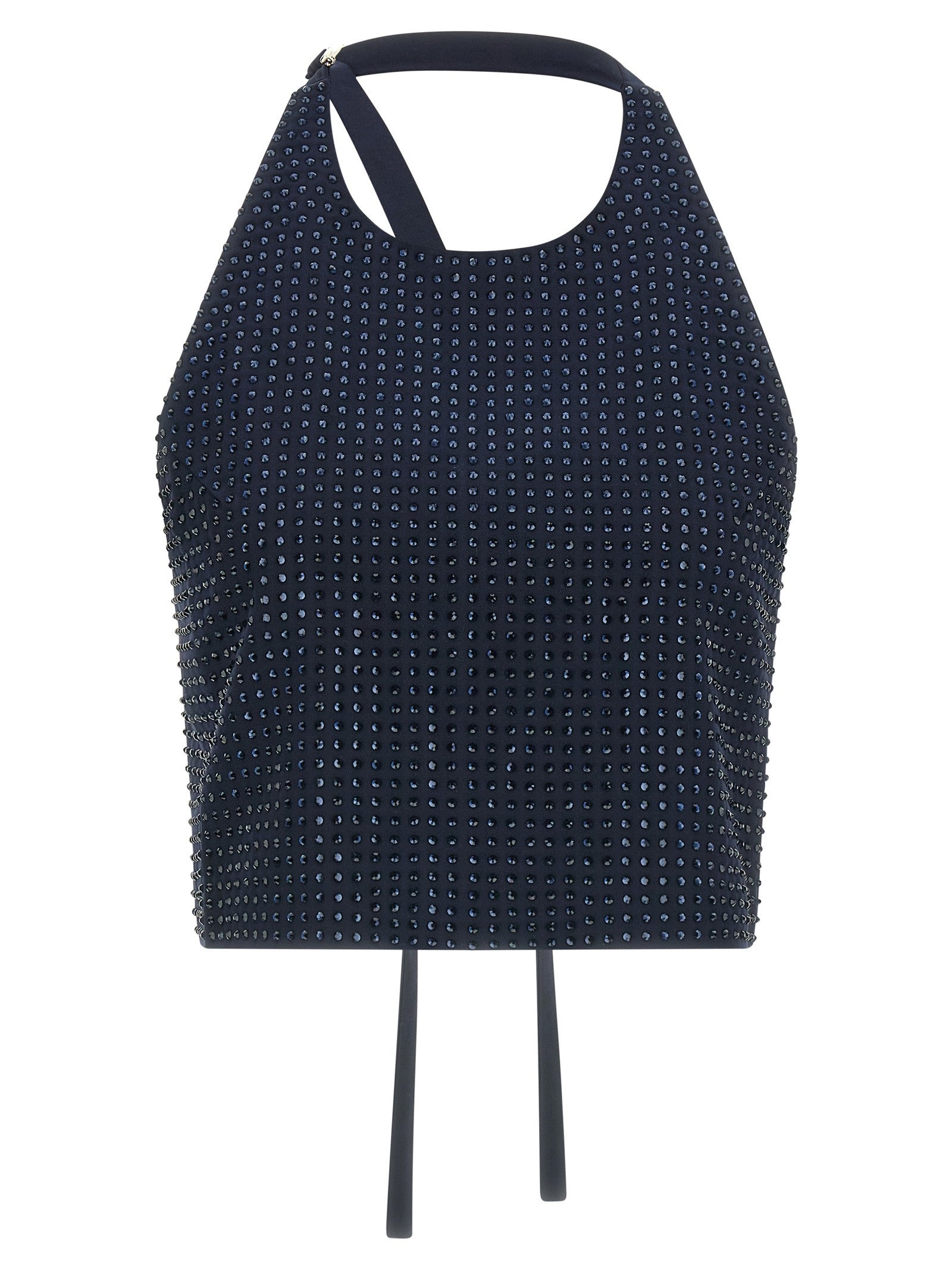Pinko Arbaia Rhinestone Dyed Top Blue