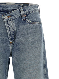 Agolde Arc Criss Cross Jeans Blue