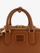 Miu Miu Women's Arcadie Leather Crossbody Bag Brown, view 5