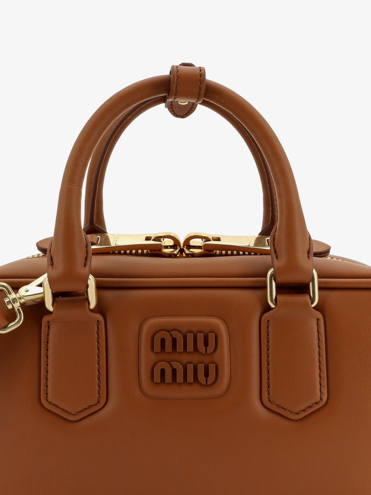 Miu Miu Women's Arcadie Leather Crossbody Bag Brown, view 5