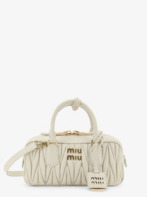 Miu Miu Women's Arcadie Quilted Leather Shoulder Bag White