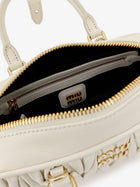 Miu Miu Women's Arcadie Quilted Leather Shoulder Bag White, view 5