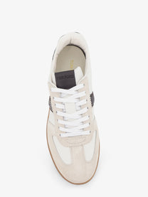 Tom Ford Men's Archer Suede and Leather Low Top Sneakers White