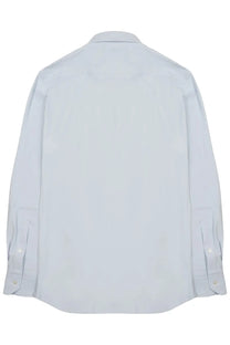 Archivium be updated men’s camicia crisp light blue long-sleeved dress shirt with classic collar in technical fabric