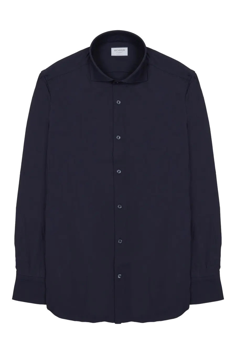 Archivium be updated men’s camicia in tessuto tecnico blue sleek dark navy dress shirt with crisp collar and subtle buttons
