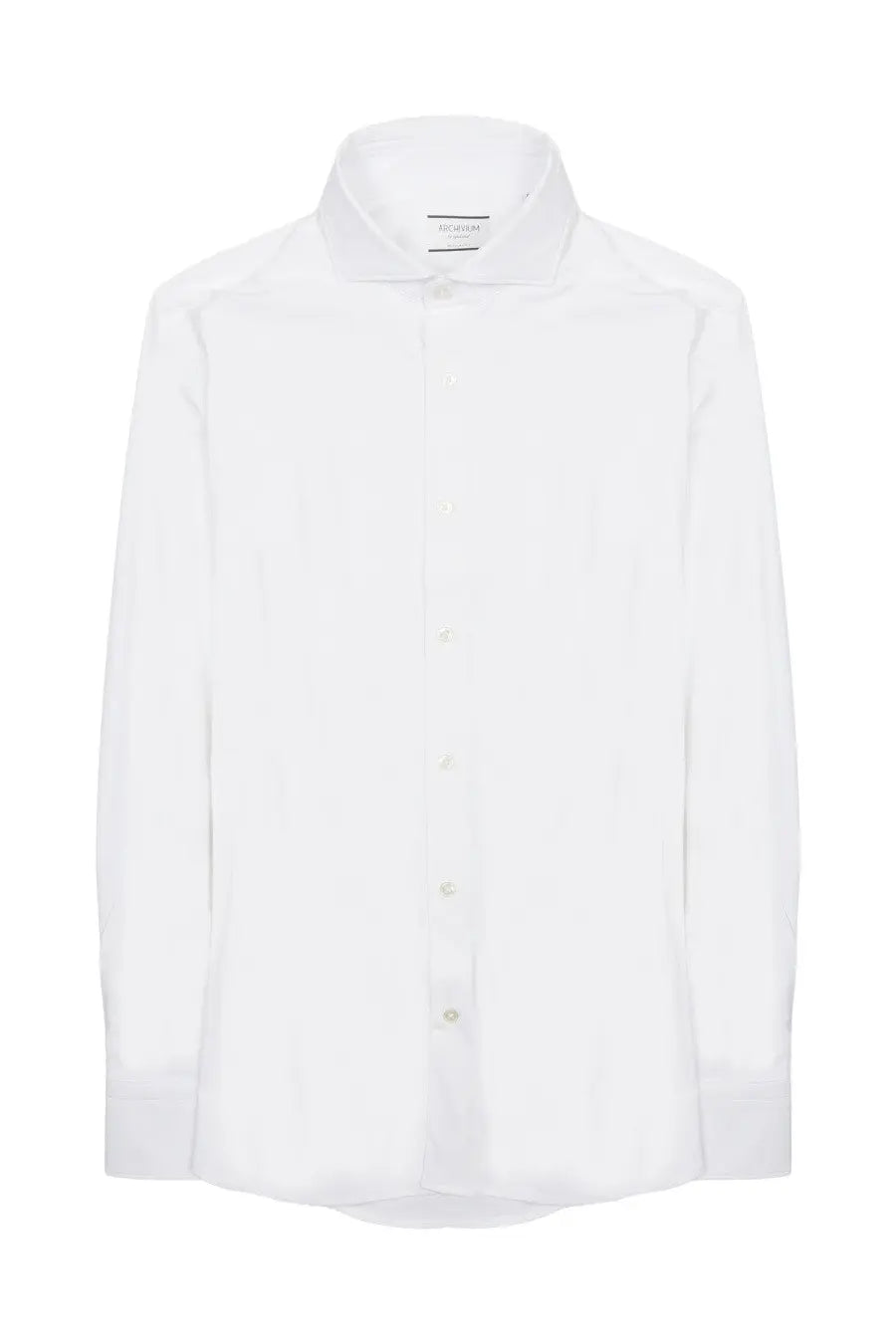 Archivium Be updated men’s camicia crisp white dress shirt with classic collar cotton fabric and button-down front