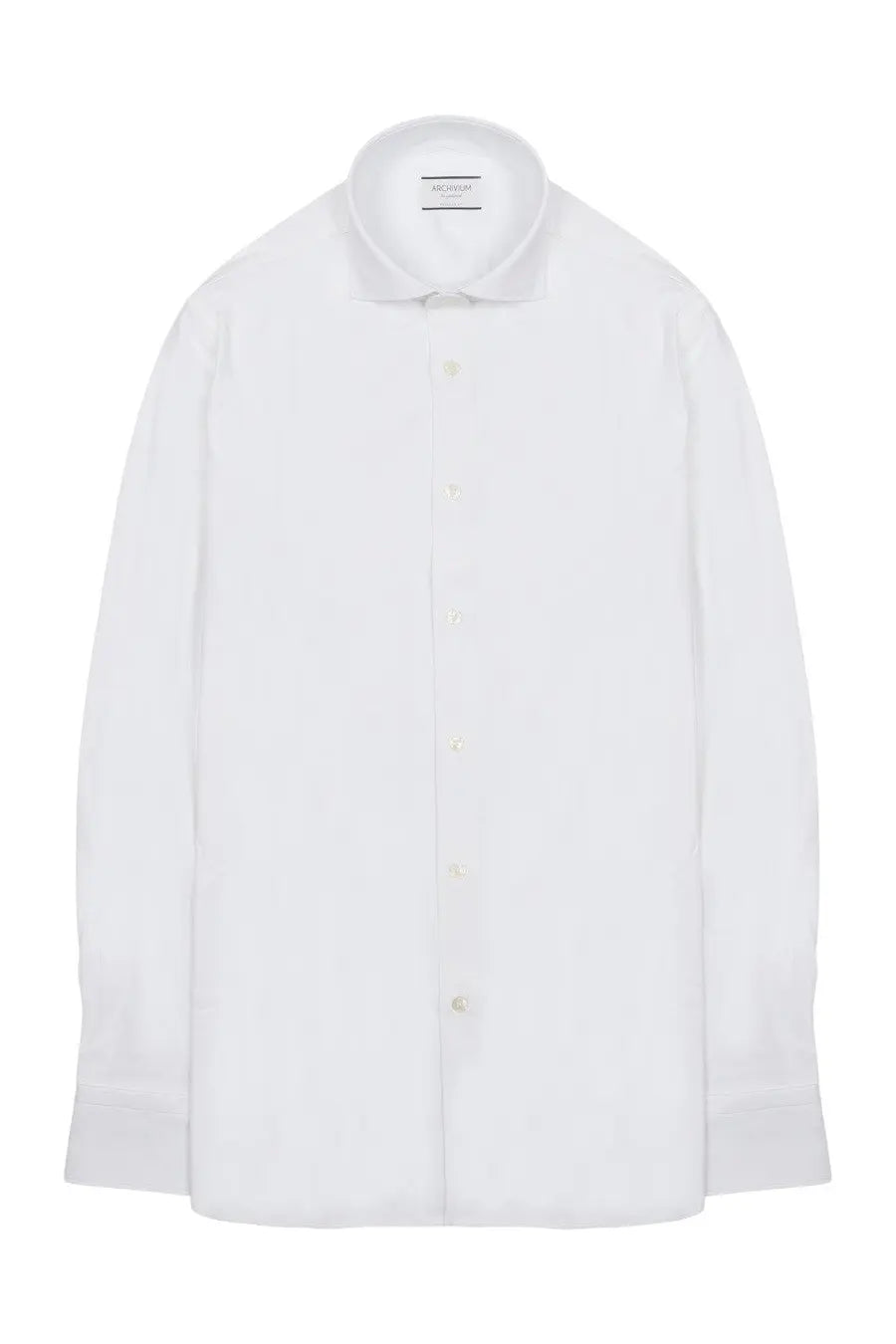 Archivium be updated men’s camicia crisp white dress shirt with classic collar and smooth cotton fabric
