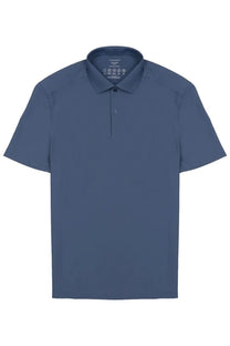 Navy blue Archivium be updated men’s short-sleeved polo shirt with classic collar and subtle chest logo