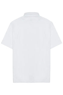 Archivium be updated men’s polo manica corta white short-sleeved button-up shirt with clean minimalist design