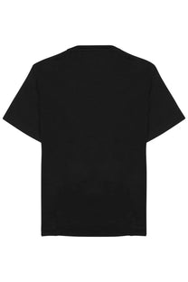 Archivium be updated men’s black short-sleeved shirt in lana with a simple solid design visible from the front