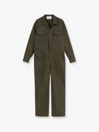 The Frankie Shop Women's Ardea Cotton Jumpsuit Green