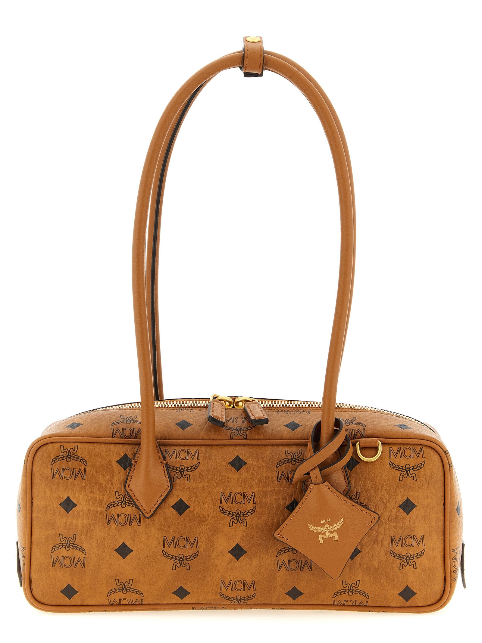 MCM Aren East West Shoulder Bag Brown