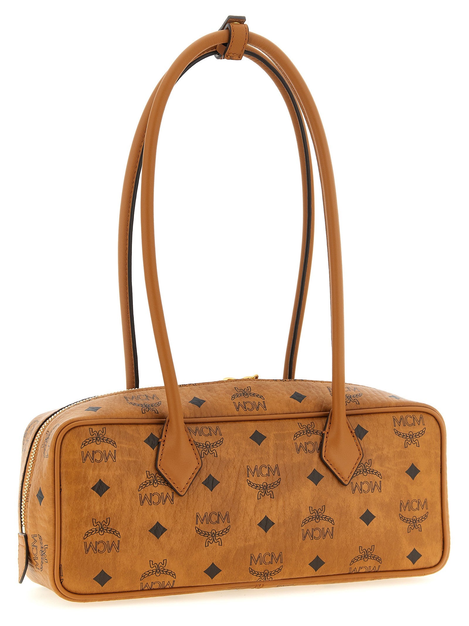 MCM Aren East West Shoulder Bag Brown