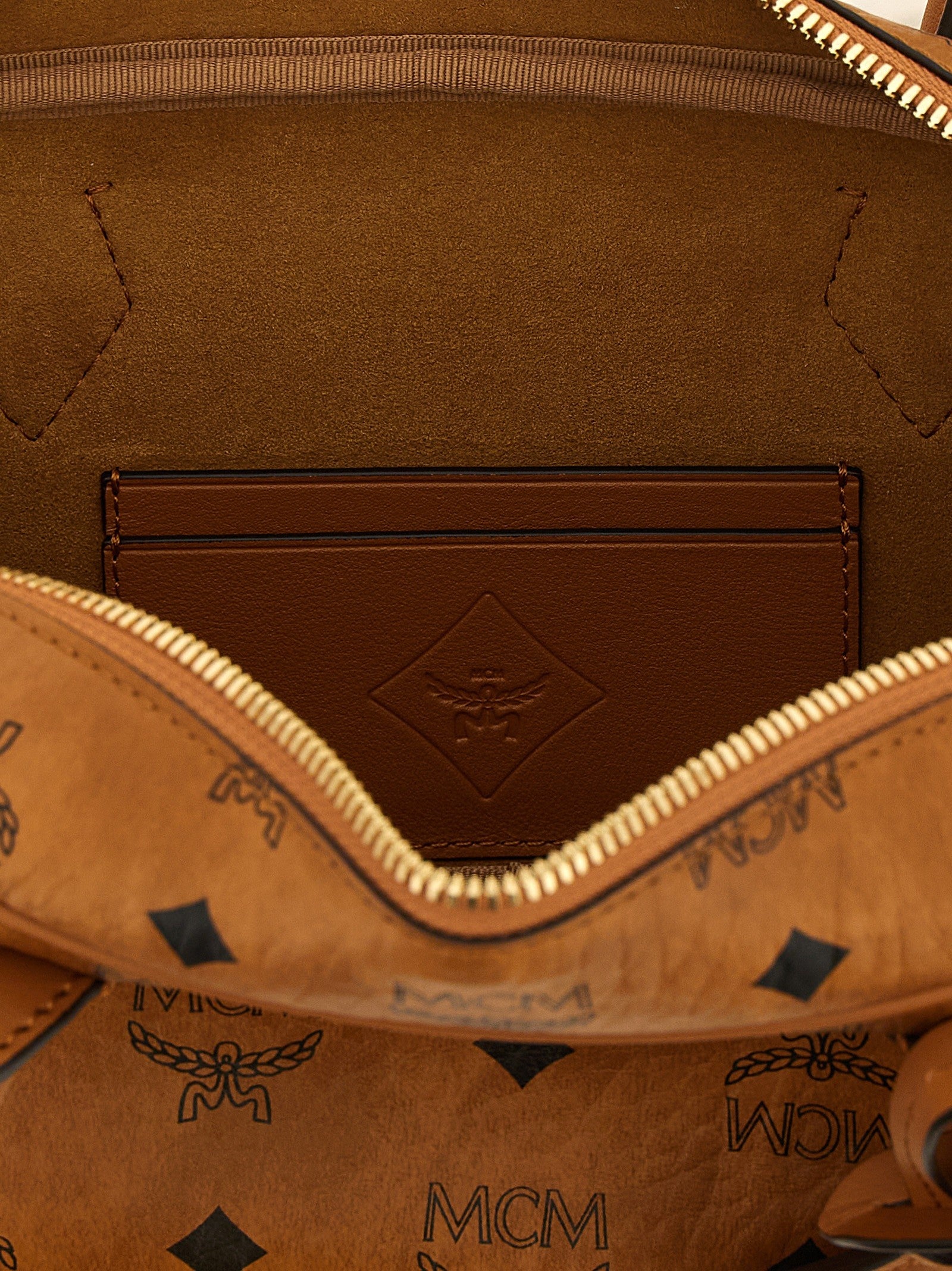 MCM Aren East West Shoulder Bag Brown