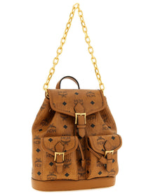 MCM Aren Mini Backpack Brown