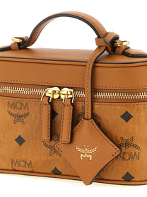 MCM Aren Vanity Case Handbag Brown, view 3