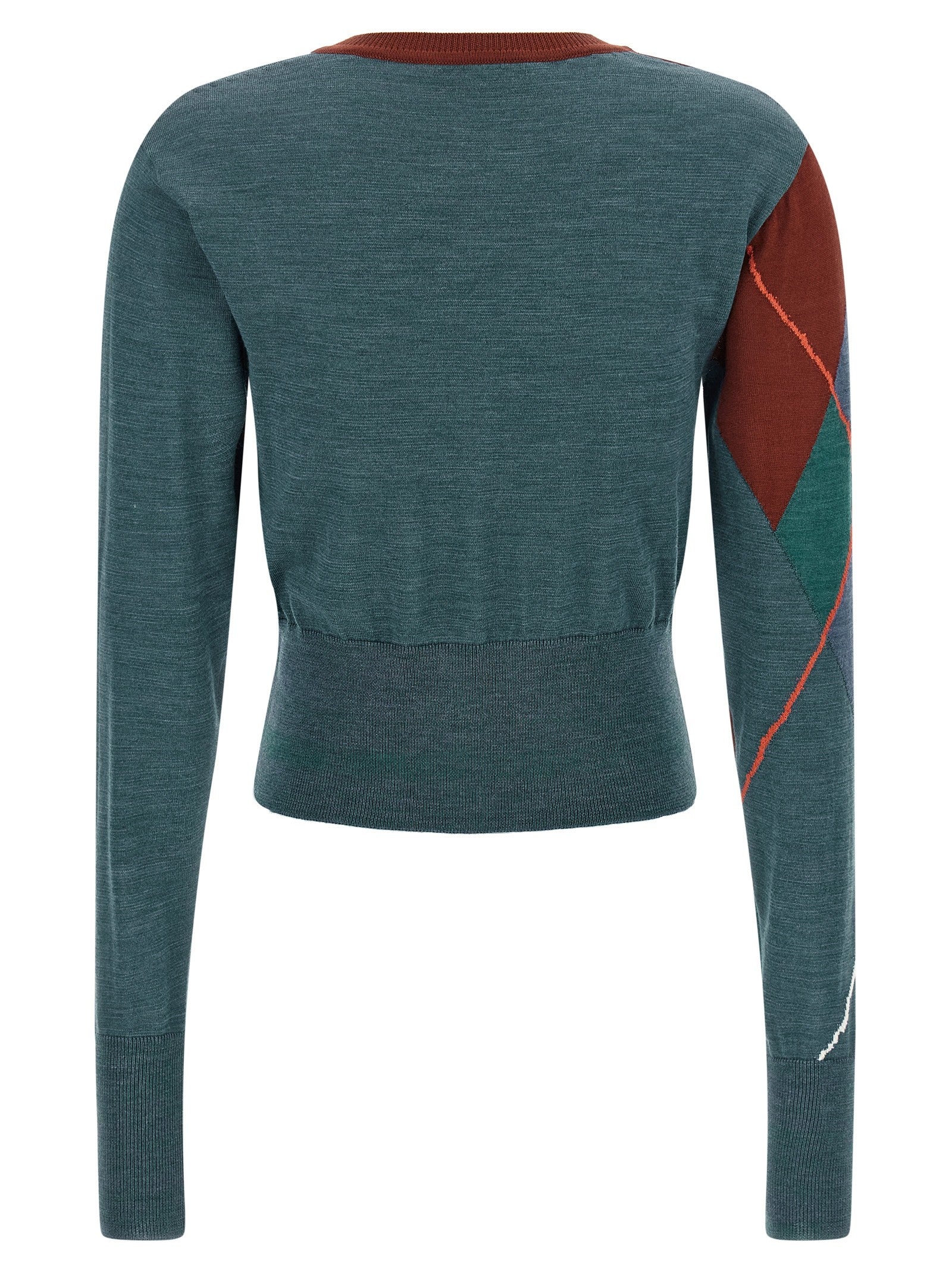 Vivienne Westwood Argyle Cropped Cardigan Gold