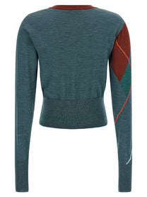 Vivienne Westwood Argyle Cropped Cardigan Gold