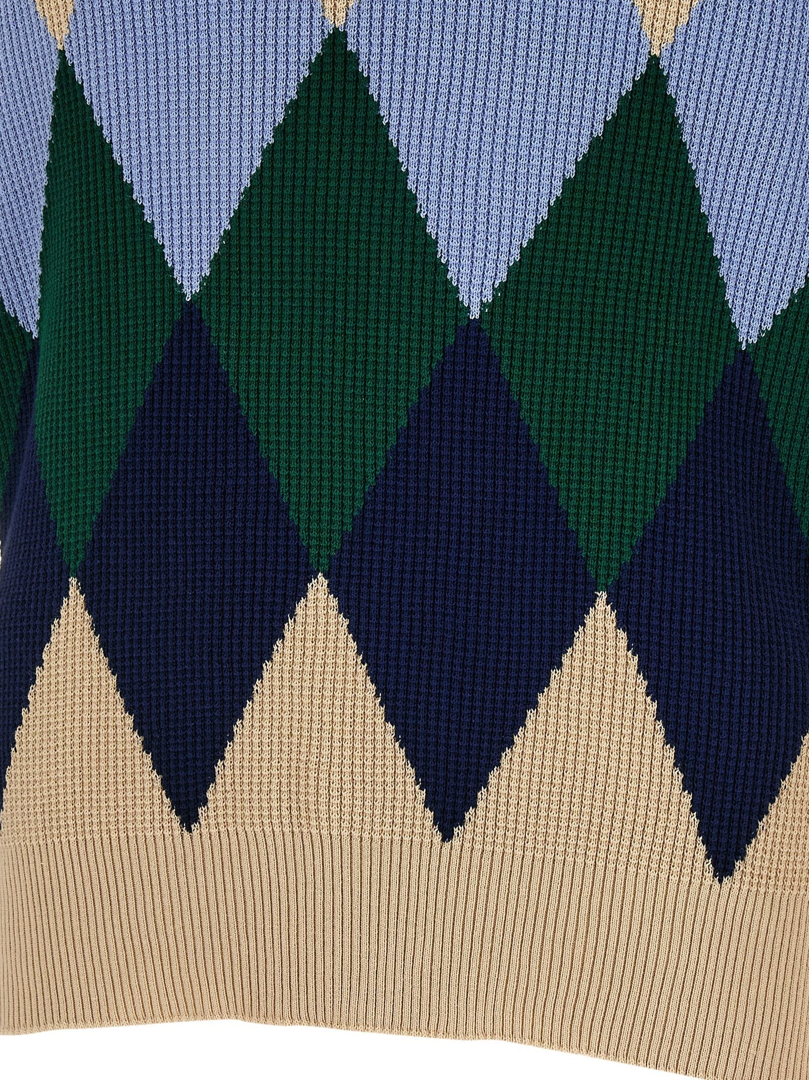 Ballantyne Argyle Pattern Sweater Beige